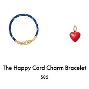 ROXANNE ASSOULIN The Happy Cord Charm Bracelet Blue & Red